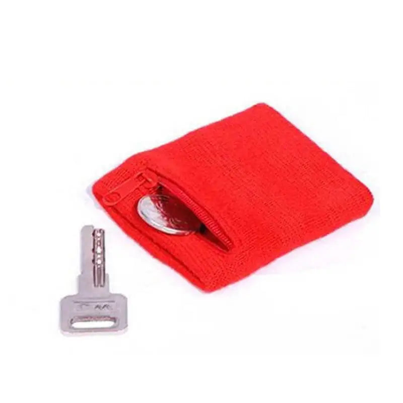 Wristband With Zipper For Storing Keys Change For Absorbing Sweat Wiping Sweat Wrist Guard For Basketball Running Fitness Sports