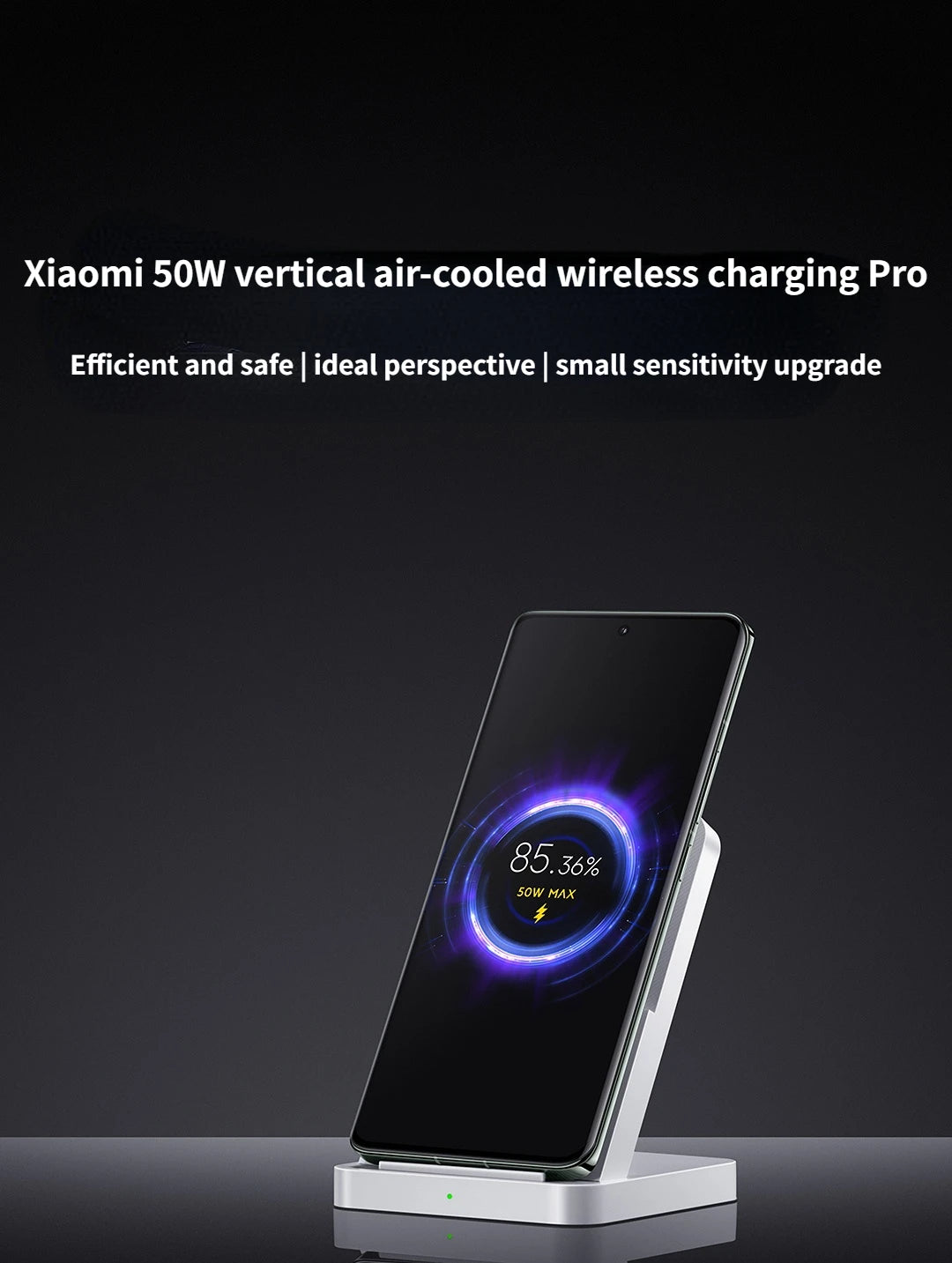 Original Xiaomi 50W Pro Vertical Air-cooled Wireless Charging  Fast Charging Qi Stand for Xiaomi 14/13/12S Ultra/10 New