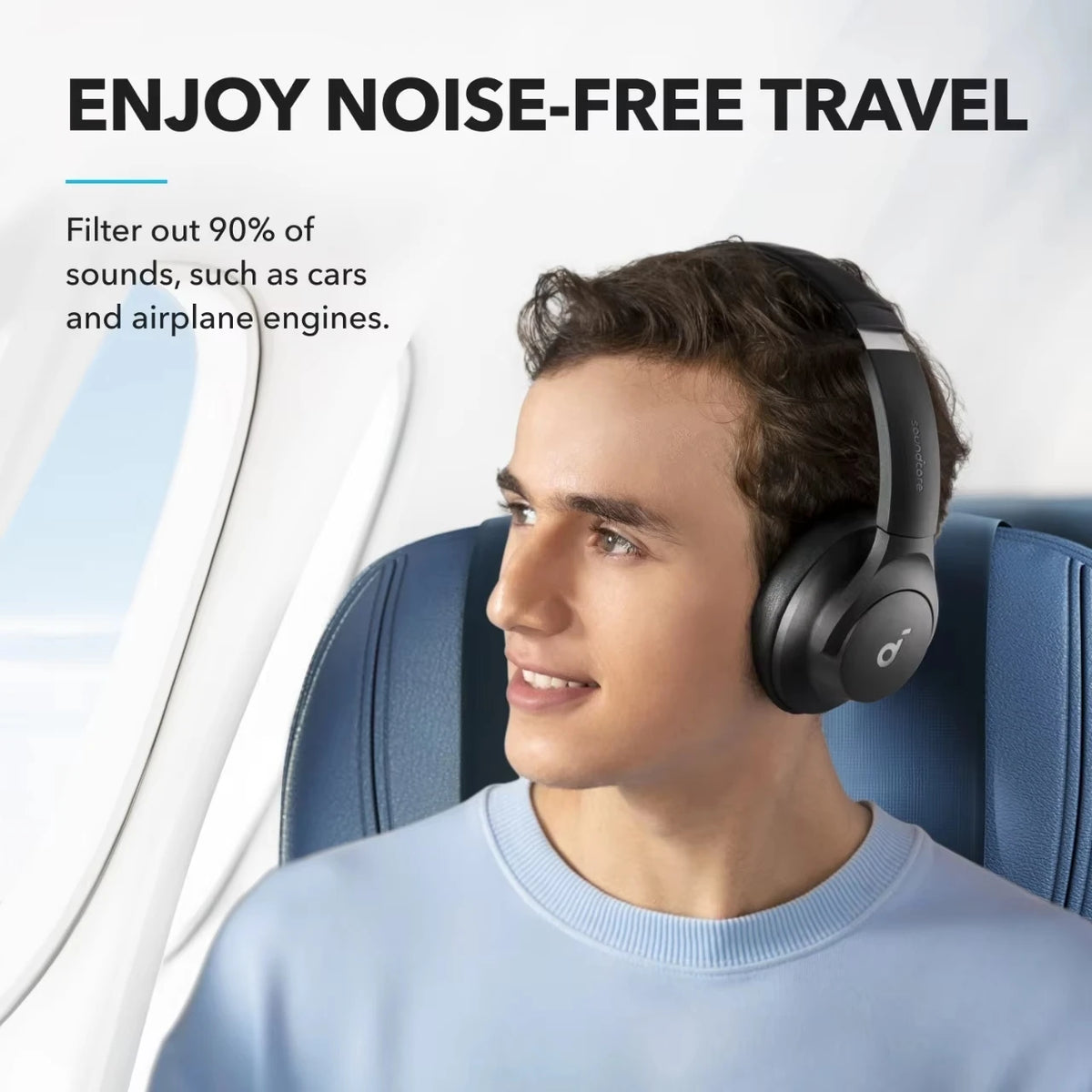 Anker soundcore Q20i 40H Long ANC Playtime Hybrid Active Noise Cancelling Wireless Over-Ear Bluetooth Headphones