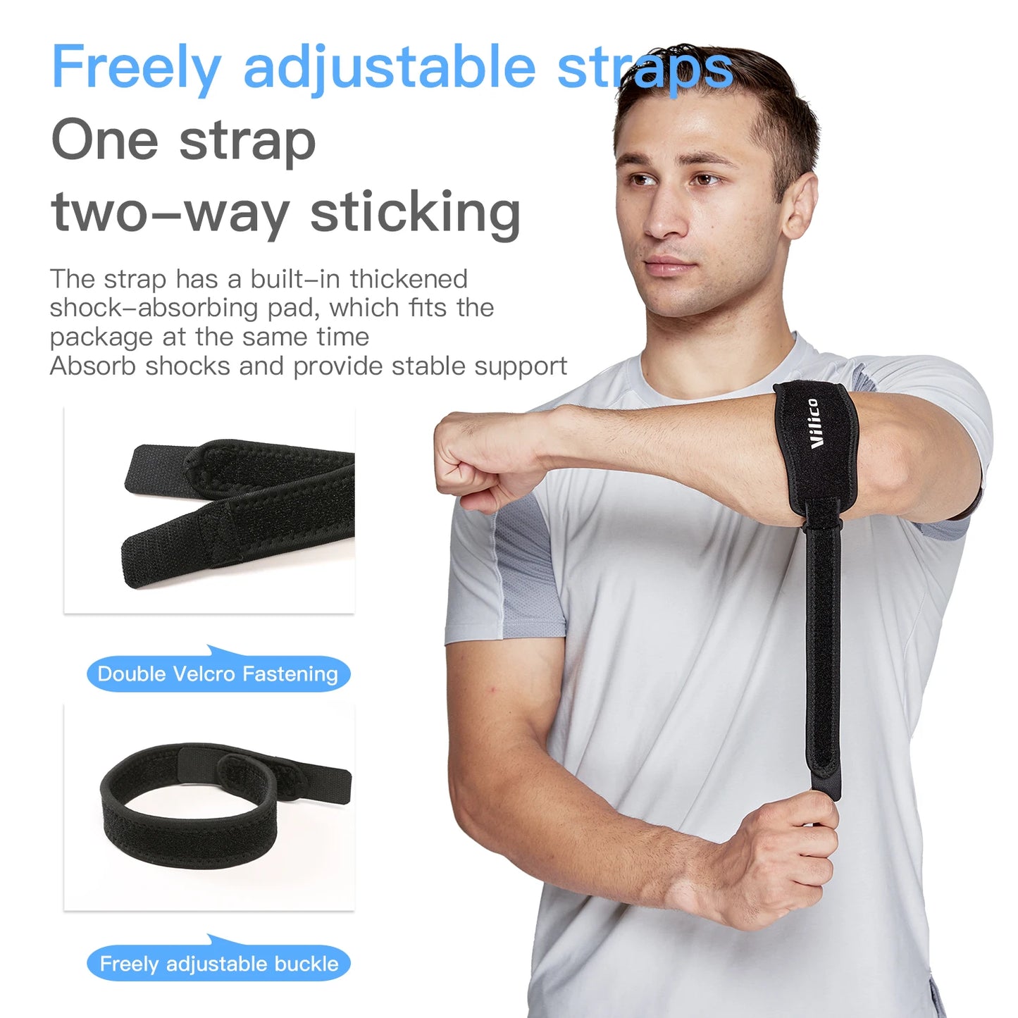 1Pc Tennis Elbow Brace Strap for Tendonitis Joint Pain Adjustable Elbow Support for Gym Basketball Tennis Golf Elbow Protector