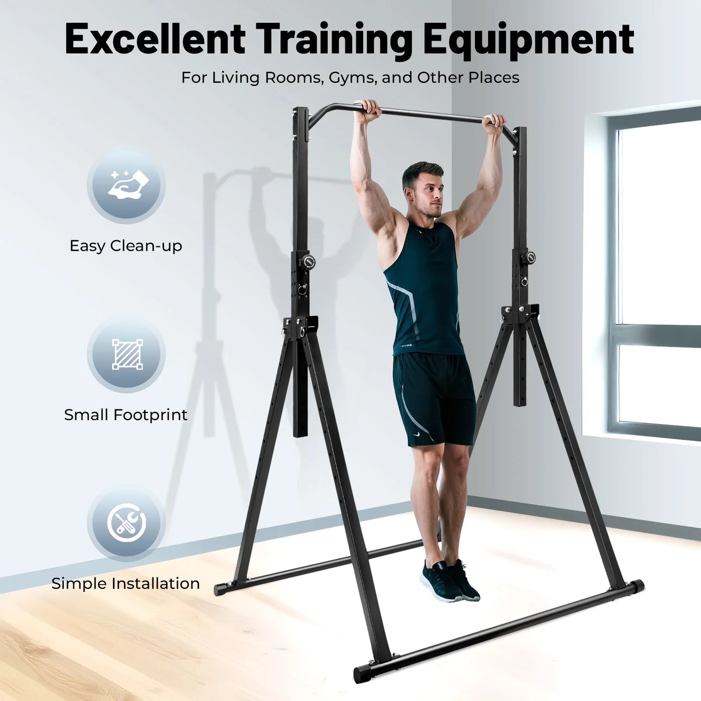Pull Up Bar 440LBS Capacity Multi-Function Power Tower Push Up Workout Abdominal Exercise for Strength Training Home Gym