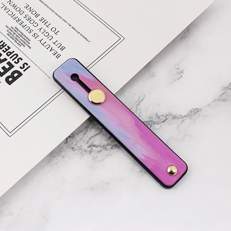 Portable Push-pull Phone Holder Slide Stand Multi-function Ring Buckle Lazy Desktop Sticky Rainbow Phone Silicone Ring Grip