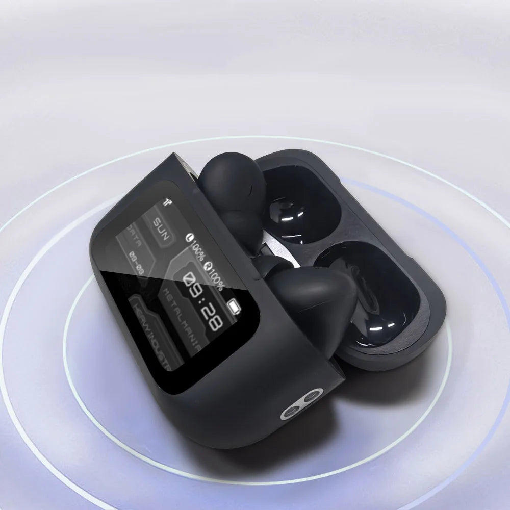ERAZER AI Translation Wireless Ear Buds Real Time Earphone with Touch LCD Screen EarBuds with 144 Translate Languages HD Call