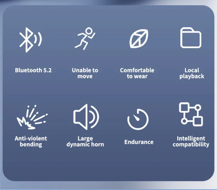 Beauddy Air Conduction Sport Headphone Wireless Earphone Bluetooth-Compatible Headset Hands-free with Mic for Running X7 Earbuds