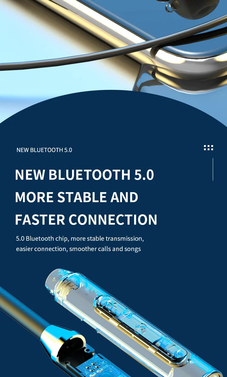 Neck Wireless Bluetooth Earphone TWS 9D oneplus audifonos bleutooth gaming headsets bluetooth earbuds ariculares bluthoooth