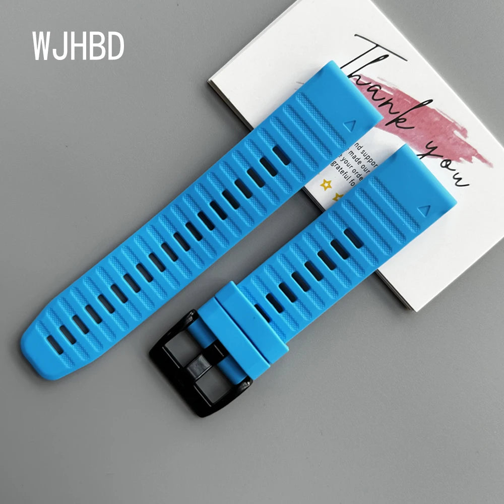 Sport Silicone Strap for Garmin Descent G2 G1 Mk3i Mk2 Mk1/Fenix 8 Pro E 7 7X 6 6X 5 5X/Epix Soft Bracelet 22/26mm Quickfit Band