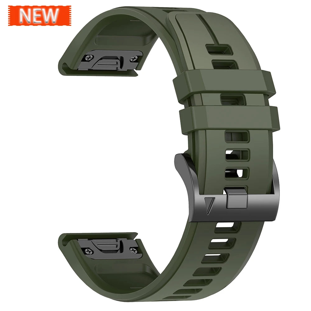Sport Silicone Strap for Garmin Descent G2 G1 Mk3i Mk2 Mk1/Fenix 8 Pro E 7 7X 6 6X 5 5X/Epix Soft Bracelet 22/26mm Quickfit Band