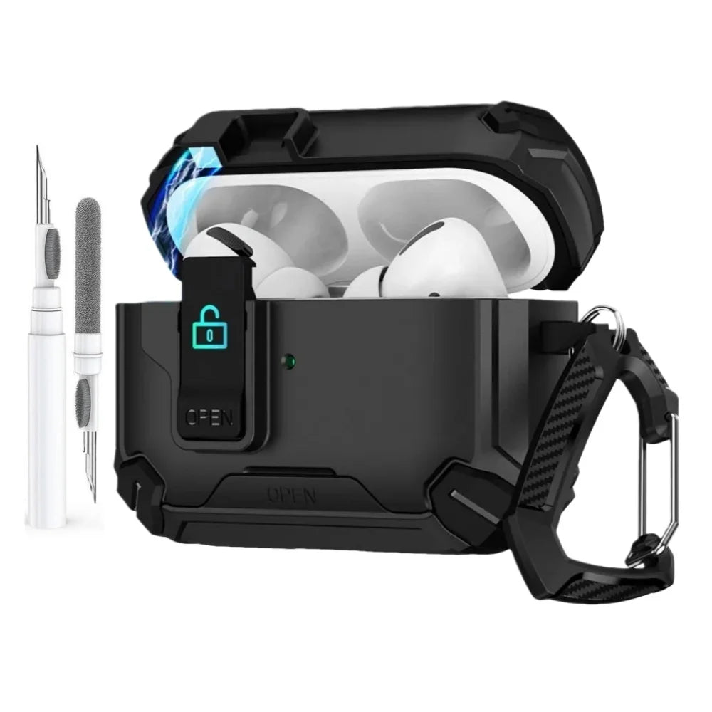 for AirPods Pro 3 Case with Phone Holder For AirPods Pro 3 Case Automatic Magnetic Lock with Cleaning Kit Case for AirPods Pro 3