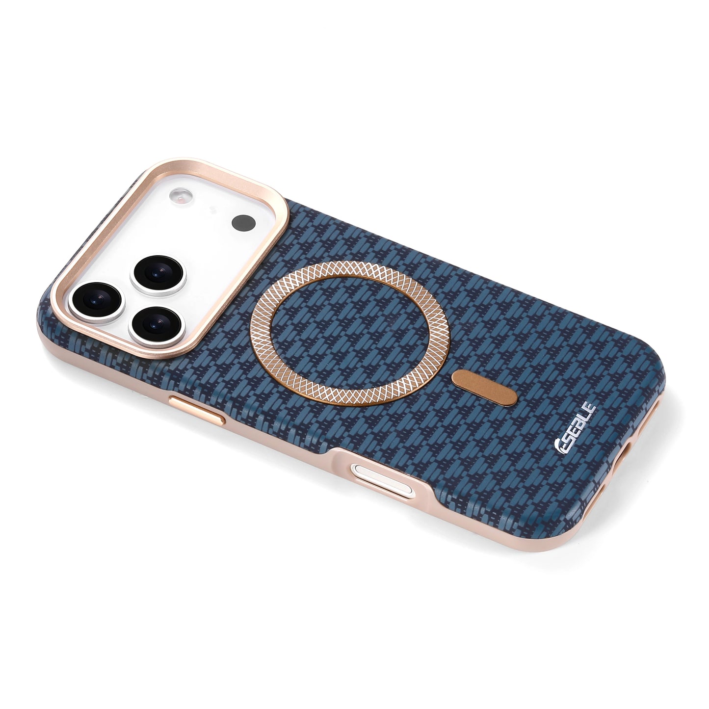 Luxury Business Bitmap Leather Magnetic Phone Case For iPhone 17 16 15 14 13 Pro Max 17Pro 17Air Metal Lens Button Bumpe Cover