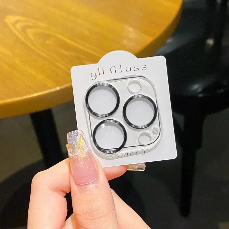 Lens Protection For iPhone 17 16 Pro 15 14 13 12 11 Pro Max Plus Mini Camera Lens Metal Ring Tempered Glass Protector Full Cover