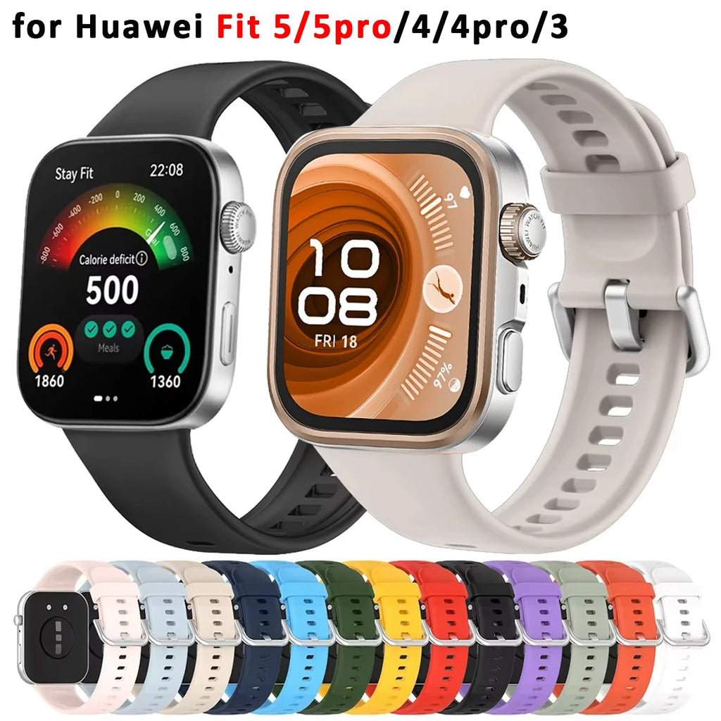 Original Silicone Strap for Huawei Watch Fit 5/5Pro 4/4Pro Wristband Sport Bracelet Wrist Band For Huawei Fit3 Belt Accessorieo