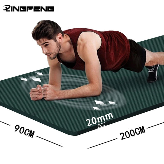 Thick NBR Yoga Mats Anti-slip Sport Fitness Mat Blanket for Exercise Yoga Pilate Gymnastics Mat Fitness Equipment Floor Work