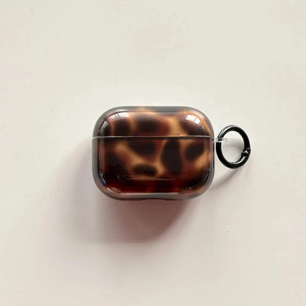 Advanced Stylish Brown Amber Pattern With Lanyard Earphone Case Cover for AirPods 1 or 2 3 4 Pro 2 Pro 3