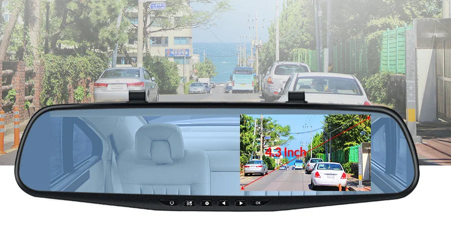 4.3 Inch 1080P Dual camera Dash Cam For Cars Optional 1080P Rear Car Camera Night Vision Loop Recording Wide Angle Car DVR Came