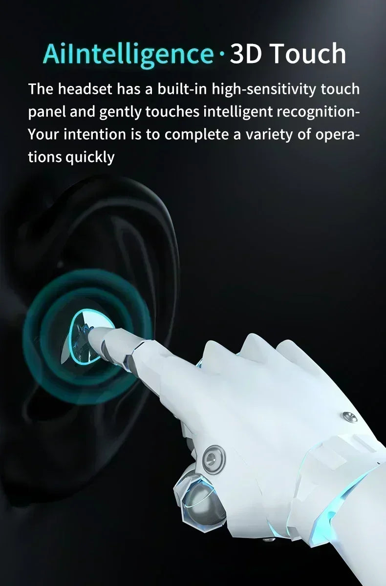 Original M10 Wireless Bluetooth Earpods - All-in-One Sports Headphones with Noise Canceling, Stereo Sound & Built-in Microphone
