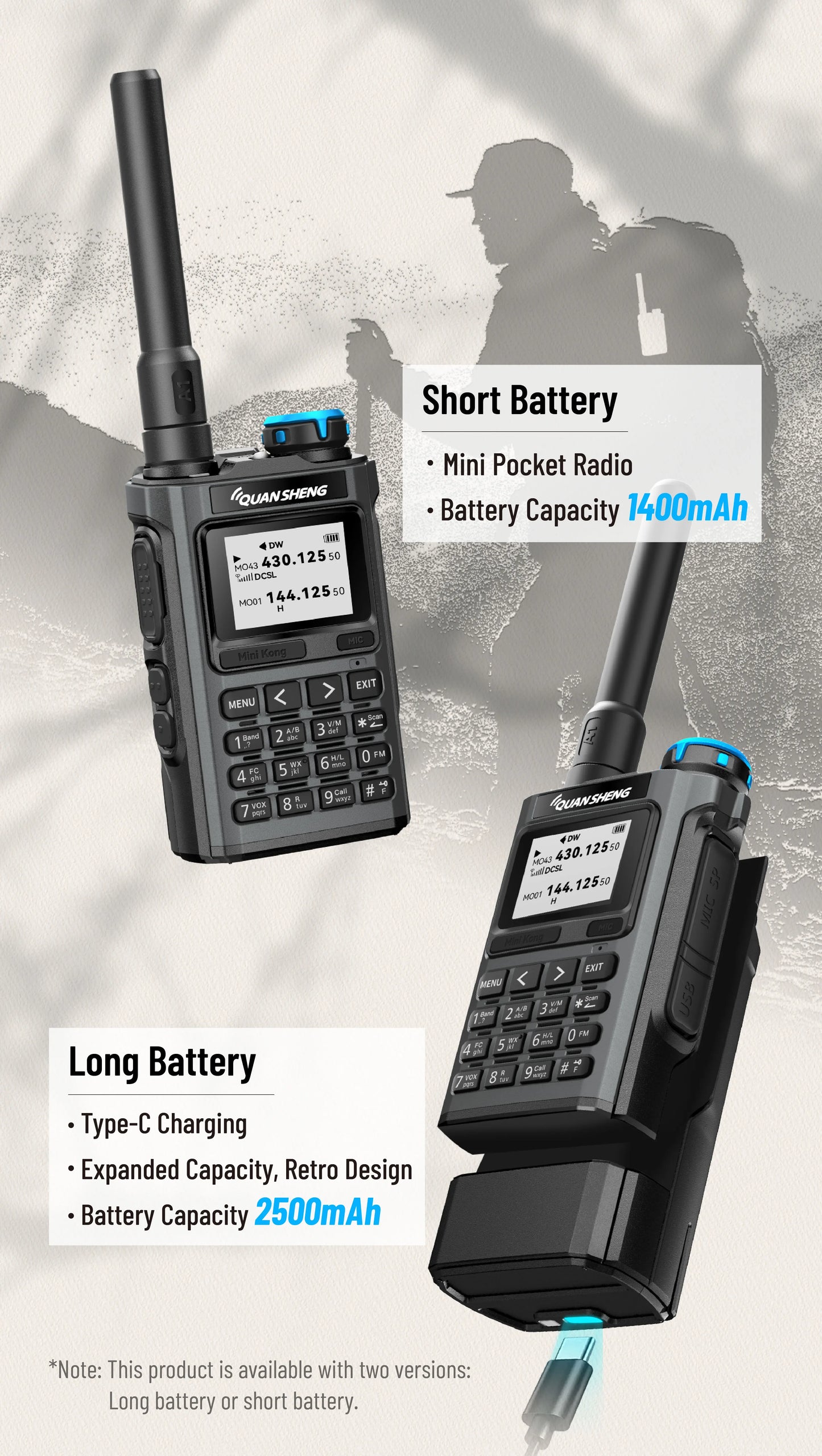 Quansheng UV-K1 L Mini Walkie Talkie Multi Band  Transceiver Wireless Copy Frequency AM FM NOAA Upgrade UV-K5 (8) UV-K6