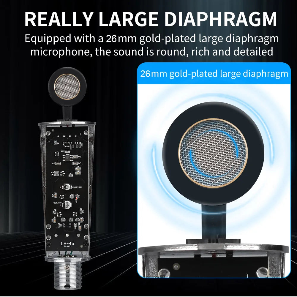 KDES U87 AI XLR Condenser Microphone Professional Cardioid Studio Mic for Recording Podcasting Voice Over Streaming Home Studio