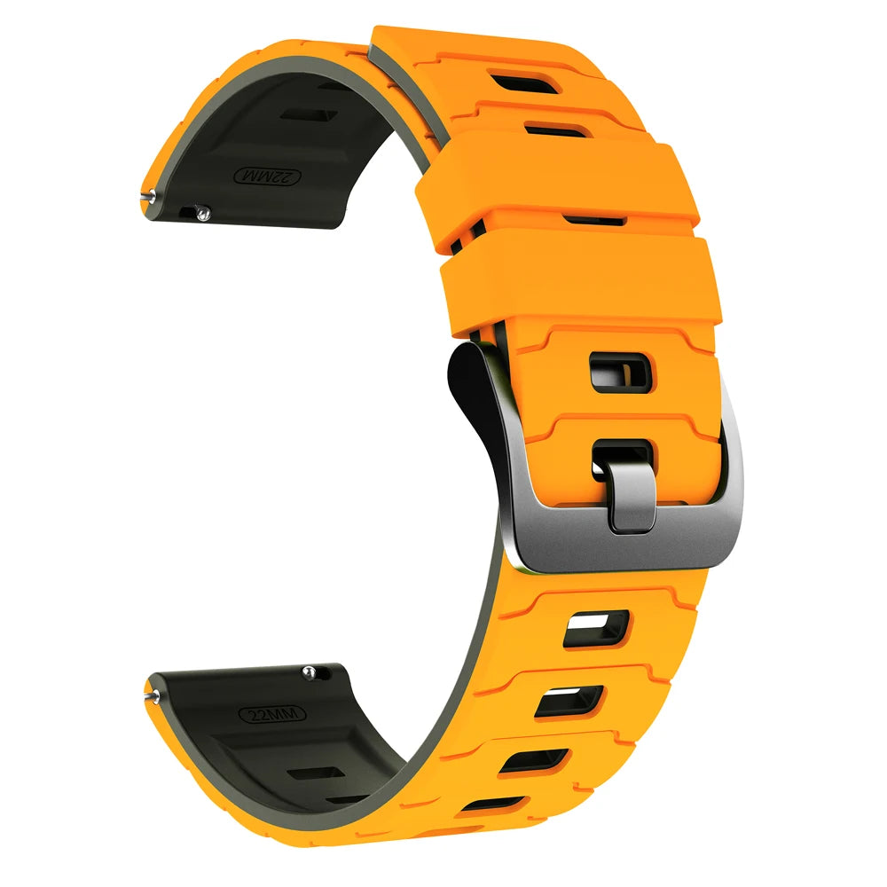 22mm Two-Tone Silicone Band Quick Release Strap For Garmin Forerunner 570 47MM 265 255 Music/Venu 4 3 2 45MM Sport Bracelet Belt