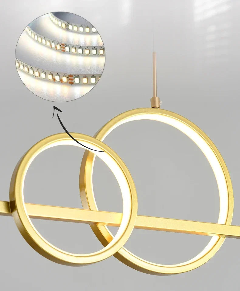 Modern Minimalist Led Pendant Lights with Remote Control Spot Lamp for Kitchen Table Dining Room Office Chandelier Decor Fixture