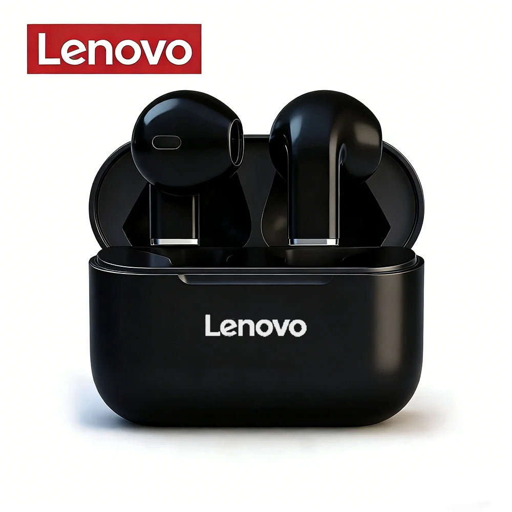 Lenovo Headphones Extended Battery Life for Sports Bluetooth Earbuds Wireless Earphones Long-Lasting with Noise Cancellation