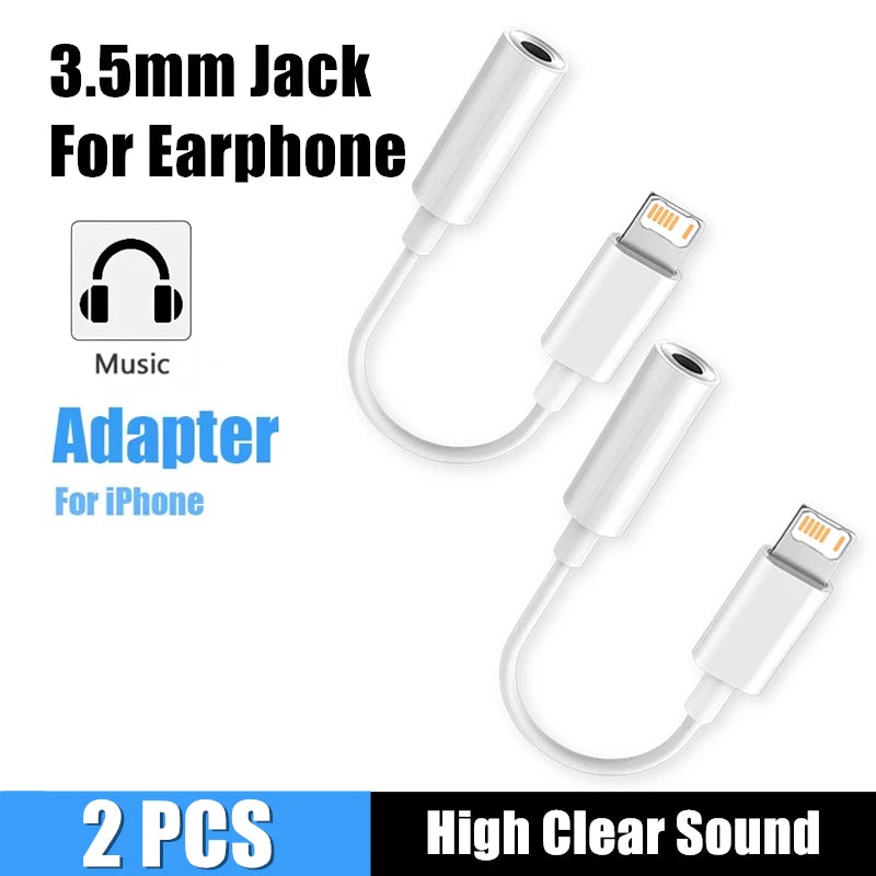 For Lighting to 3.5mm Headphone Adapter For iPhone 11 12 13 14 Pro Max SE 2020 X XR XS iOS to 3.5mm Jack AUX Audio Adapter Cable