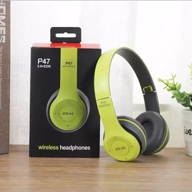 Foldable Bluetooth Headphones Wireless Overhead Earphones with Microphone Volume Control for smartphones Game Headset