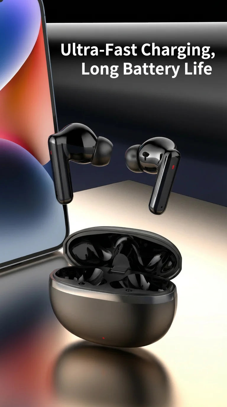 KaiAqua Original Noise-Cancelling TWS Earbuds Bluetooth Lightweight Enhanced Sound Comfort Fit IPX5 Waterproof Sports Daily Use