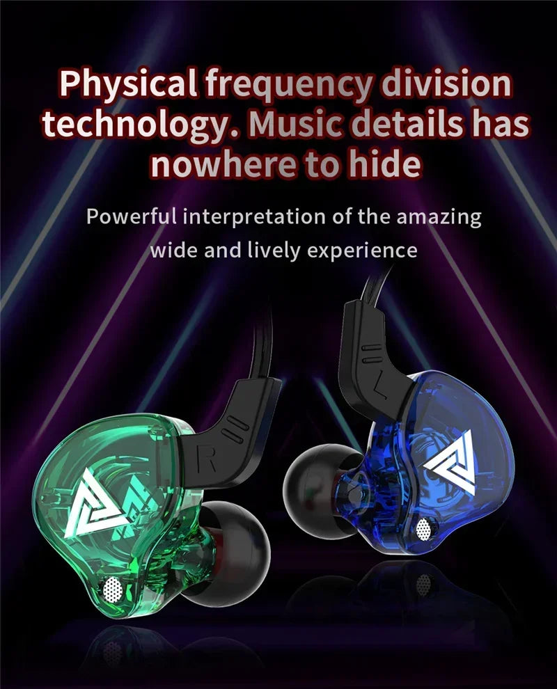 VIKEFON QKZ AK6 In Ear Earphone 6 Dynamic Driver Unit Headphone With Mic Stereo Sports HIFI Subwoofer Headset Monitor Earbuds