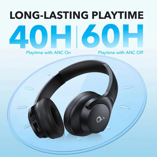 Anker soundcore Q20i 40H Long ANC Playtime Hybrid Active Noise Cancelling Wireless Over-Ear Bluetooth Headphones