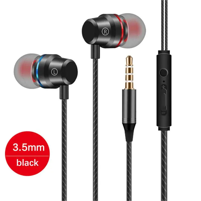 X6 Metal Earphones High Quality Bass Noise Reduction Headphones Sport Headset Auriculare MP3 Computer Headphones Wired Earphones