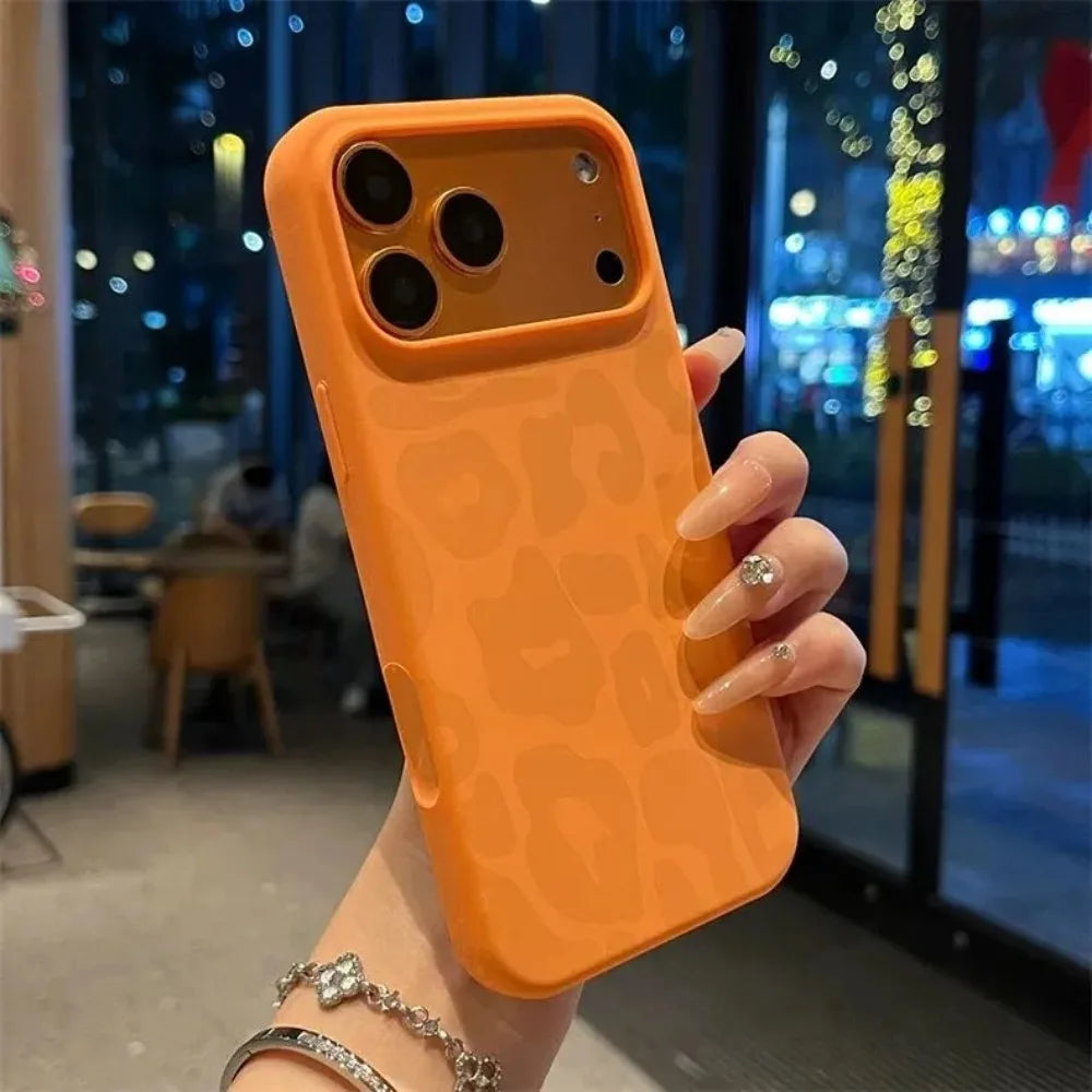 Luxury Leopard Print Phone Case for IPhone 17 Pro 13 11 12 14 15 16 17 Pro Max Plus Anti-drop Protection Silicone Soft Cover
