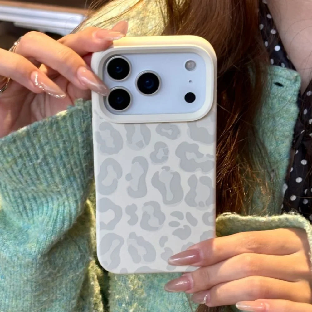 Luxury Leopard Print Phone Case for IPhone 17 Pro 13 11 12 14 15 16 17 Pro Max Plus Anti-drop Protection Silicone Soft Cover