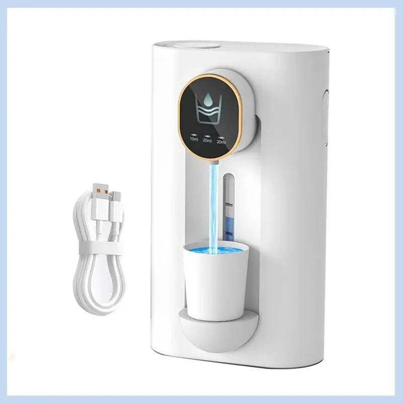 AS63-Mouthwash Dispenser For Bathroom, 18.26 Oz (540Ml) Touchless Auto Mouth Wash Dispenser With Magnetic Cups