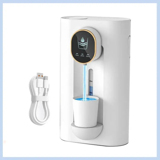 AS63-Mouthwash Dispenser For Bathroom, 18.26 Oz (540Ml) Touchless Auto Mouth Wash Dispenser With Magnetic Cups