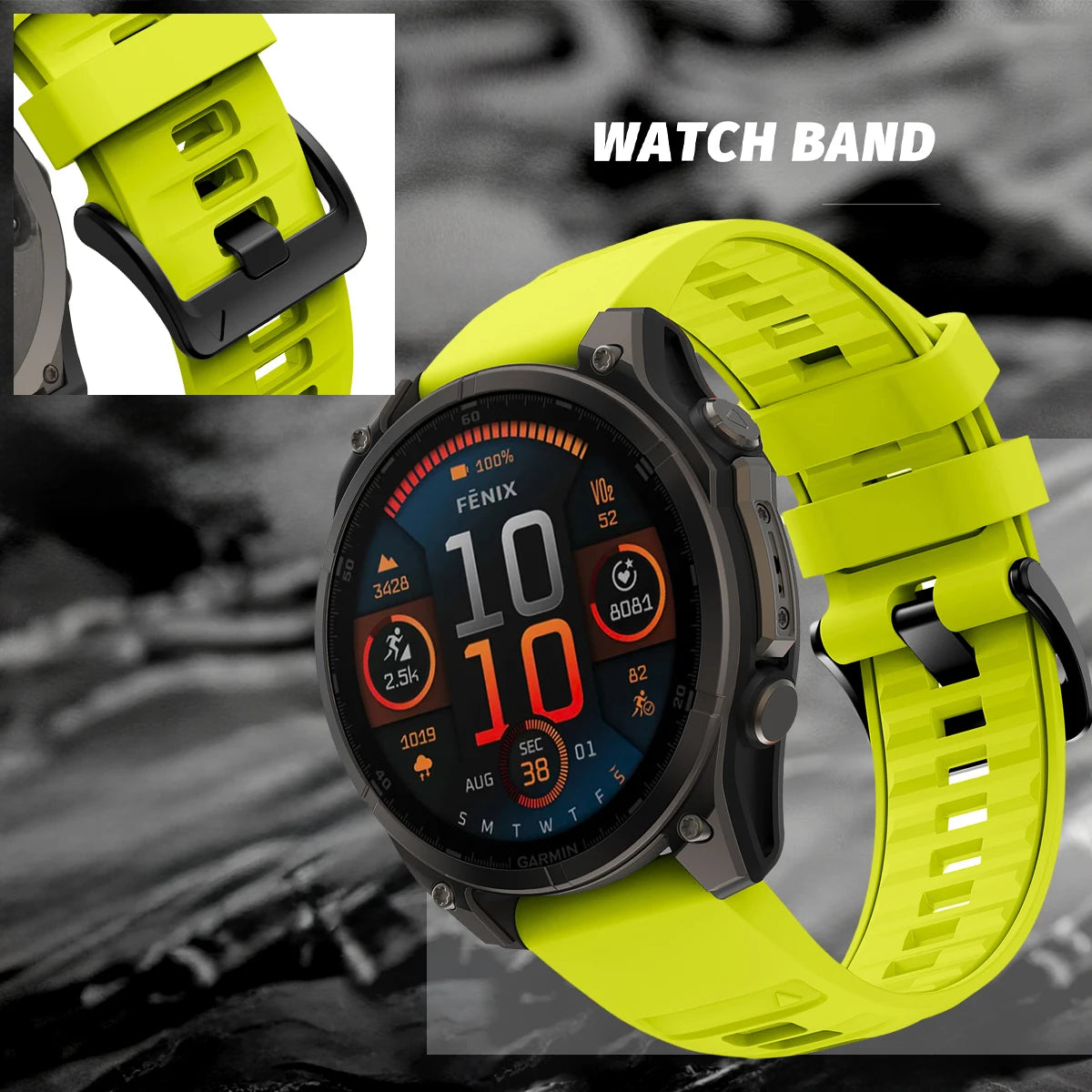 New 20/22/26mm sport Band for Garmin Fenix 8 7X 7 7Pro 7S 6X 6 6S 5X 5S Plus Enduro 2 Forerunner 955 Silicone Quick Fit Strap