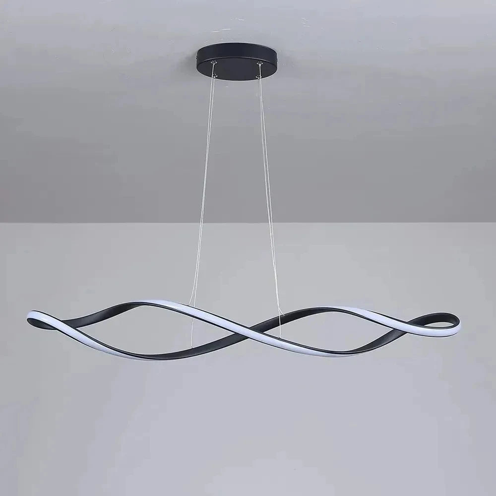 Adjustable Height LED Ceiling Light with Remote Control Modern Kitchen Island Lighting Living Room Illumination