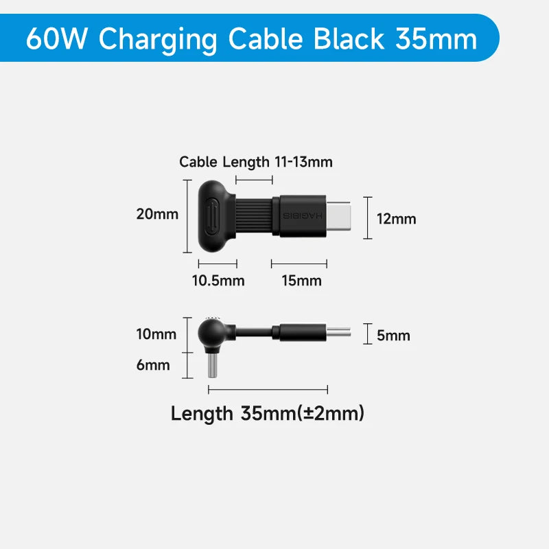 Hagibis USB C Right Angle Cable Short 90 Degree Type-C Power Bank Fast Charging Capsule Cord PD 60W for iPhone 17 Pro Max 16 15