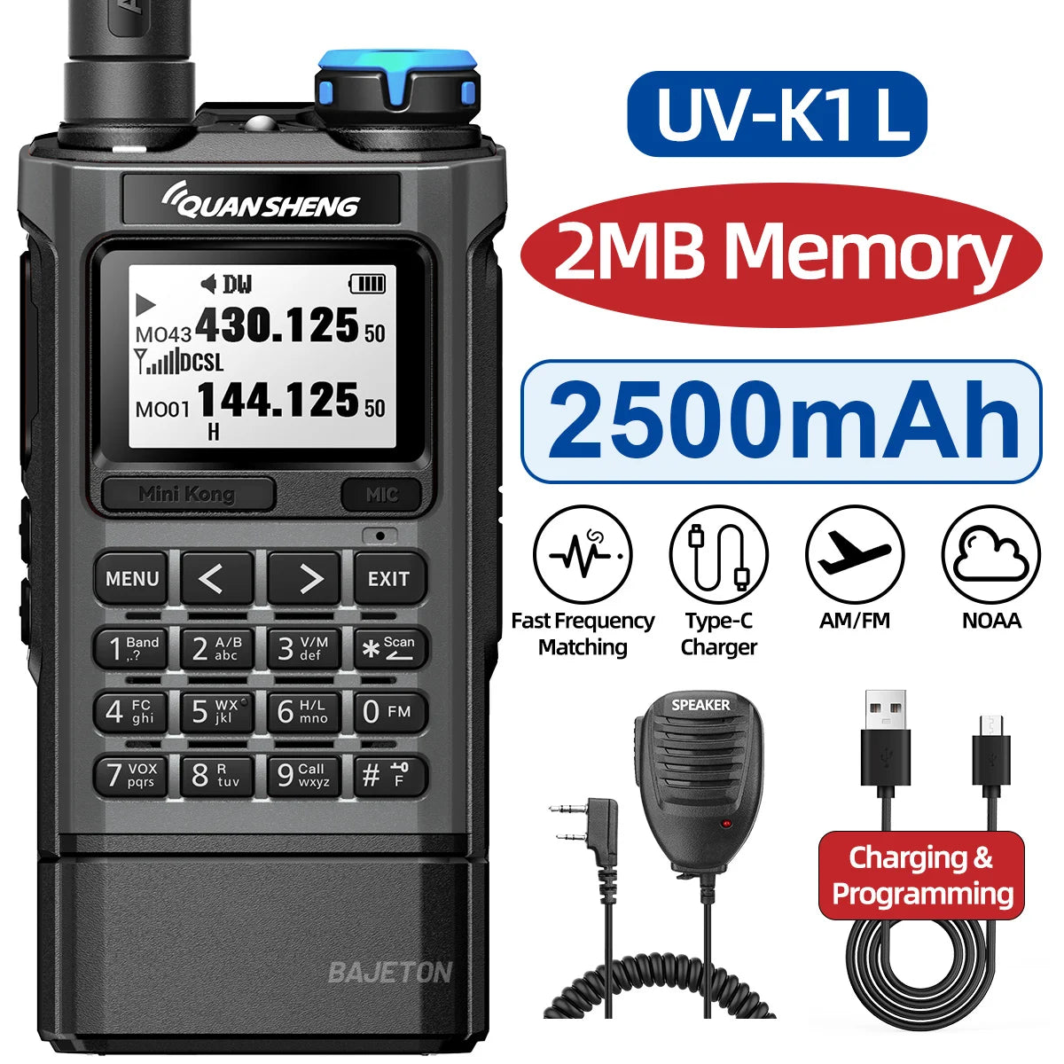 Quansheng UV-K1 L Mini Walkie Talkie Multi Band  Transceiver Wireless Copy Frequency AM FM NOAA Upgrade UV-K5 (8) UV-K6
