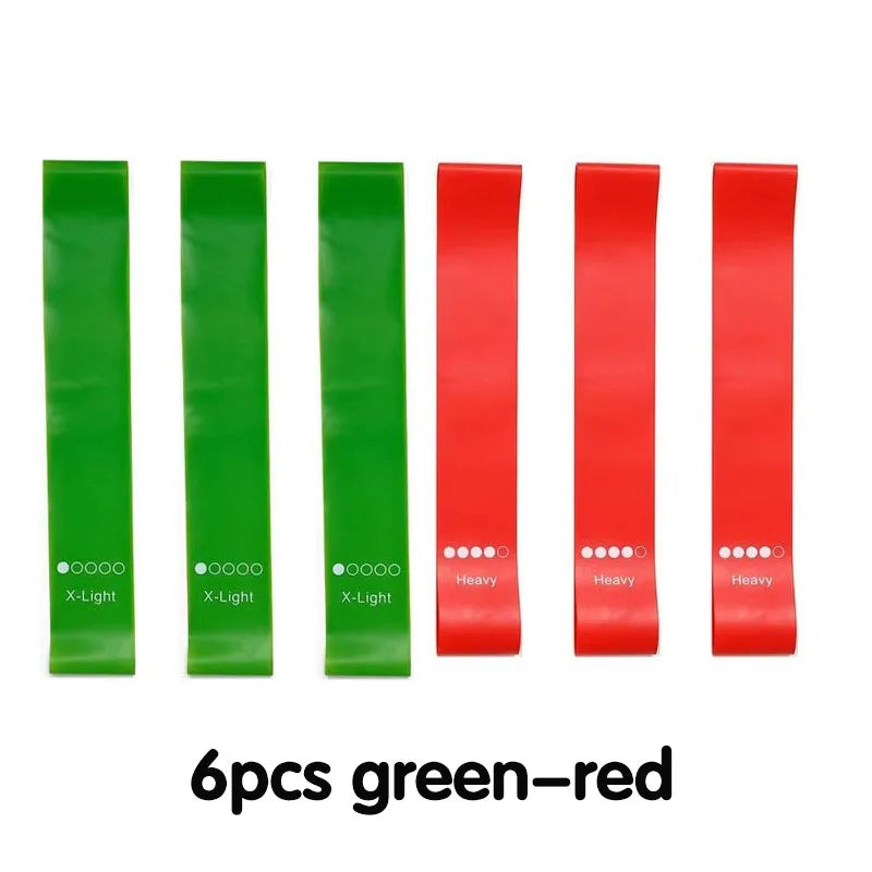 1/5/6pcs Yoga Resistance Rubber Bands Indoor Outdoor Fitness Equipment 0.35mm-1.1mm Pilates Sport Training Workout Elastic Bands