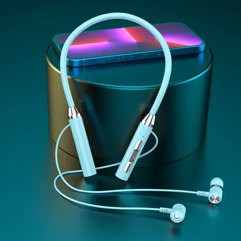 New Wireless Headphones Bluetooth Neckband Magnetic Earphones Sport Running Earbuds Waterproof Bluetooth 5.3 Headset With Mic
