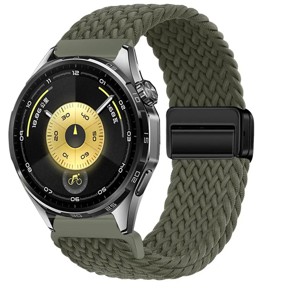 Magnetic Braiede Nylon Loop Band for HUAWEI watch GT 6 pro 46mm elastic Accessories Bracelet correa gt6 gt5 22mm watch straps