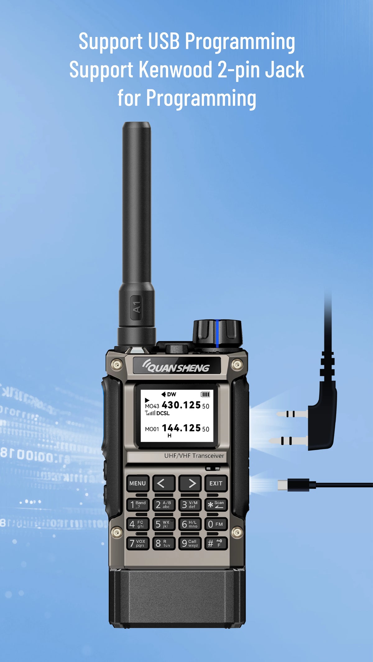 Quansheng UV-K1 L Mini Walkie Talkie Multi Band  Transceiver Wireless Copy Frequency AM FM NOAA Upgrade UV-K5 (8) UV-K6