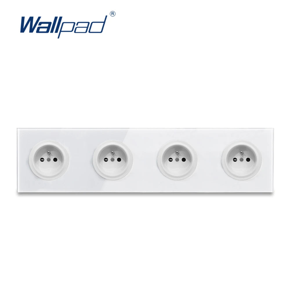 EU Korea Russian Wall Socket White Tempered Glass Frame RJ45 CAT6 TV Outlet Single Double Triple 86x86mm Box Requried Wallpad