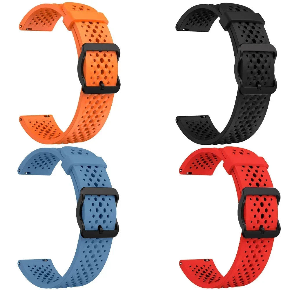 22mm Band For Garmin Forerunner 570 47mm 265 255 M Watch Strap For Garmin Venu 3/Vivoactive 4 Silicone Sport Breathable Bracelet