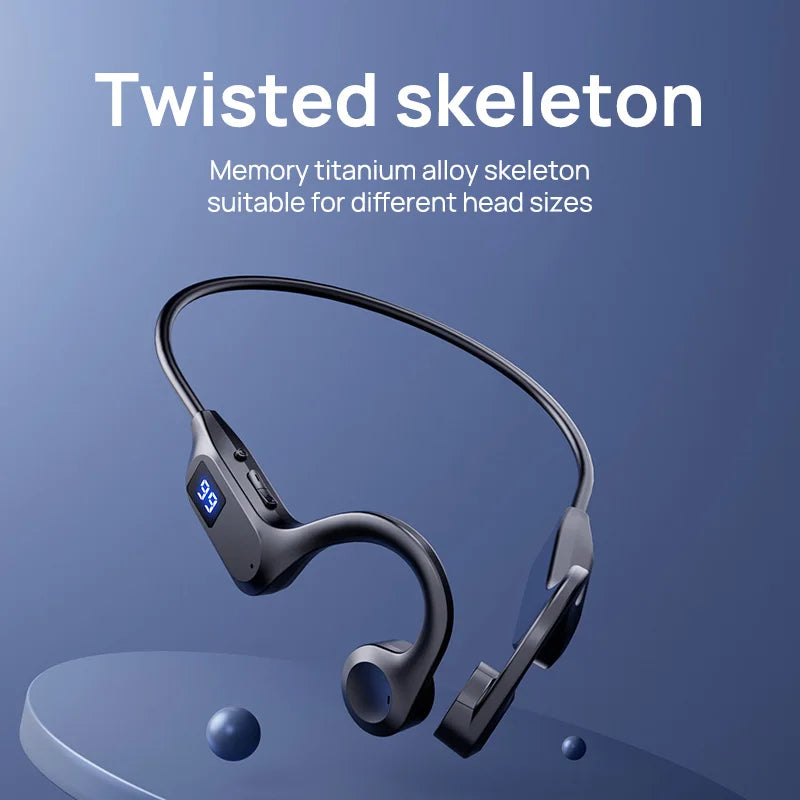 Beauddy Air Conduction Sport Headphone Wireless Earphone Bluetooth-Compatible Headset Hands-free with Mic for Running X7 Earbuds