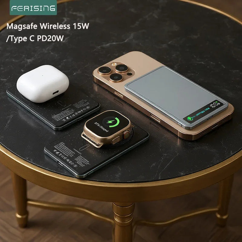 5000mAh/10000mah Fast Power Bank for MagSafe Magnetic Wireless External Battery [ CCC Certified] Color Display screen Powerbank