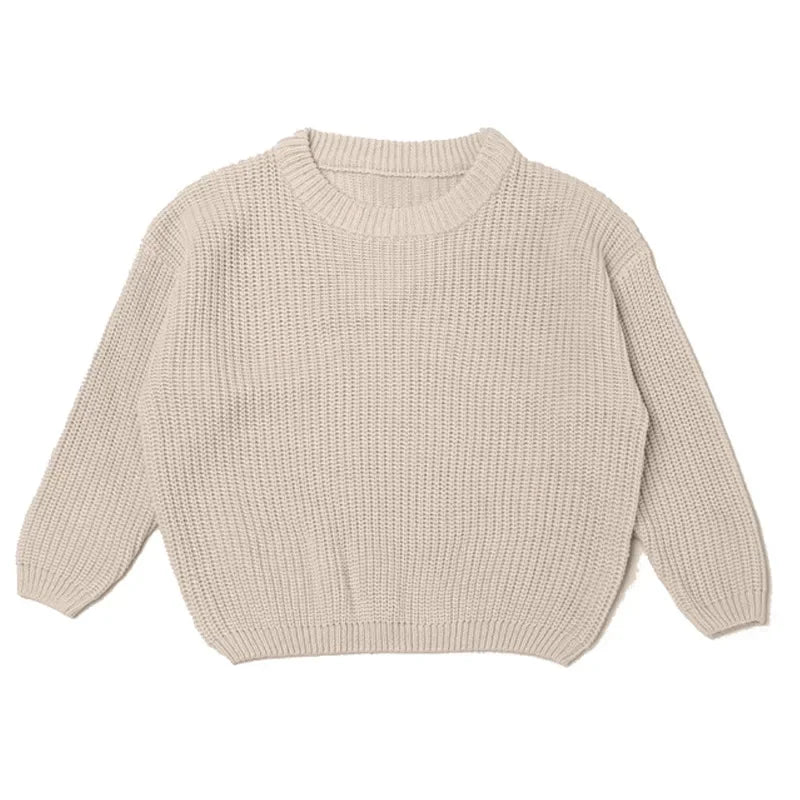 New Custom Name Kids Clothes Girls Boys Personalized Baby Sweaters Handmade Thick Line Embroidery Children's Knitted Sweater
