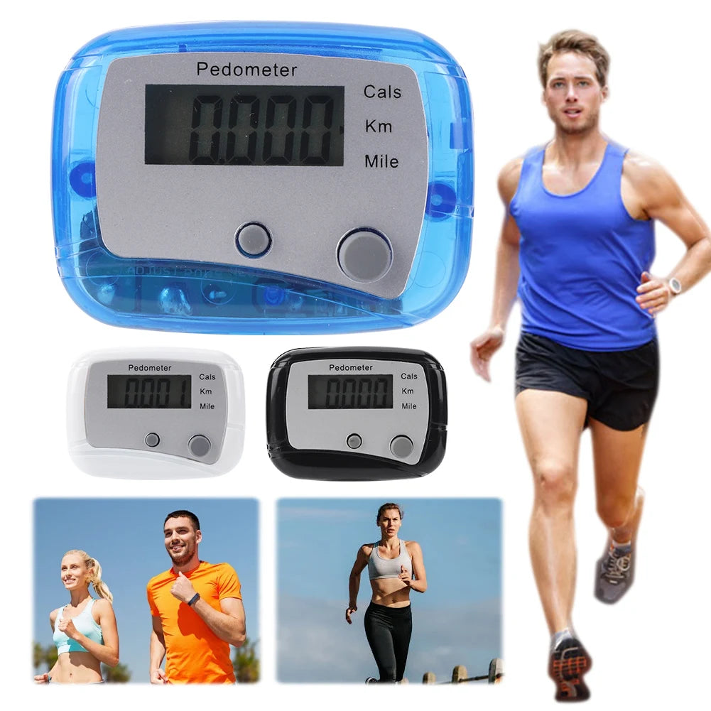 Walking Pedometer Accurate Step Tracker Mile Kilometer Calorie Calculation Electronic Pedometer Step 0-99999 for Outdoor Sports