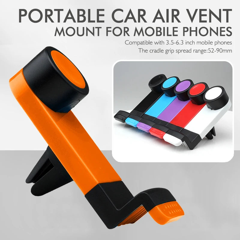 Portable Car Air Vent Mount for Mobile Phones 360 Degree Rotation Adjustment Compatible with 3.5-6.3 Inch Phones
