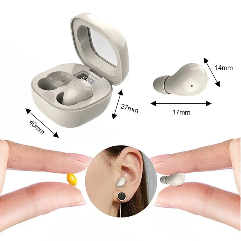 Lenovo Mini Wireless Bluetooth Earphones, Compact Sleep Earbuds, Invisible Earphones for Work and Sports, High-Definition HiFi